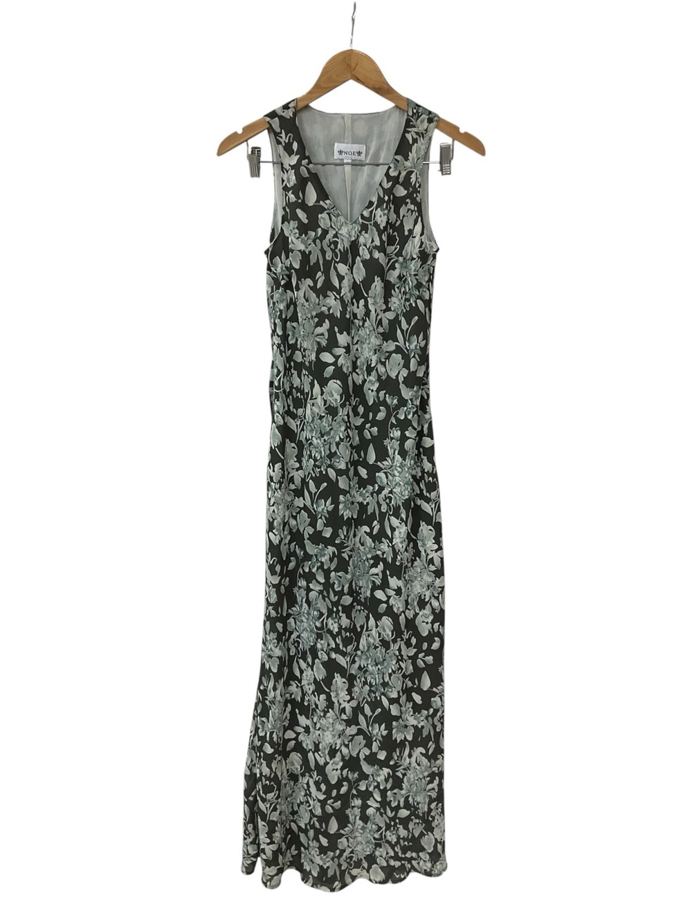 Vintage Y2K Noe Blue White Floral Sleeveless Maxi Dress S
